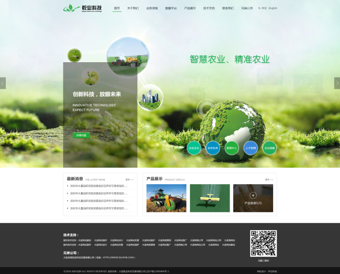 大連乾業(yè)科技網(wǎng)站首頁效果